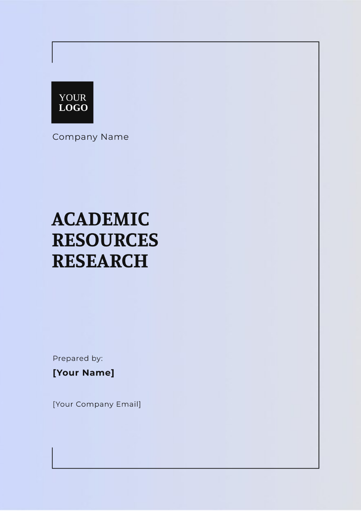 Free Academic Resources Research Template