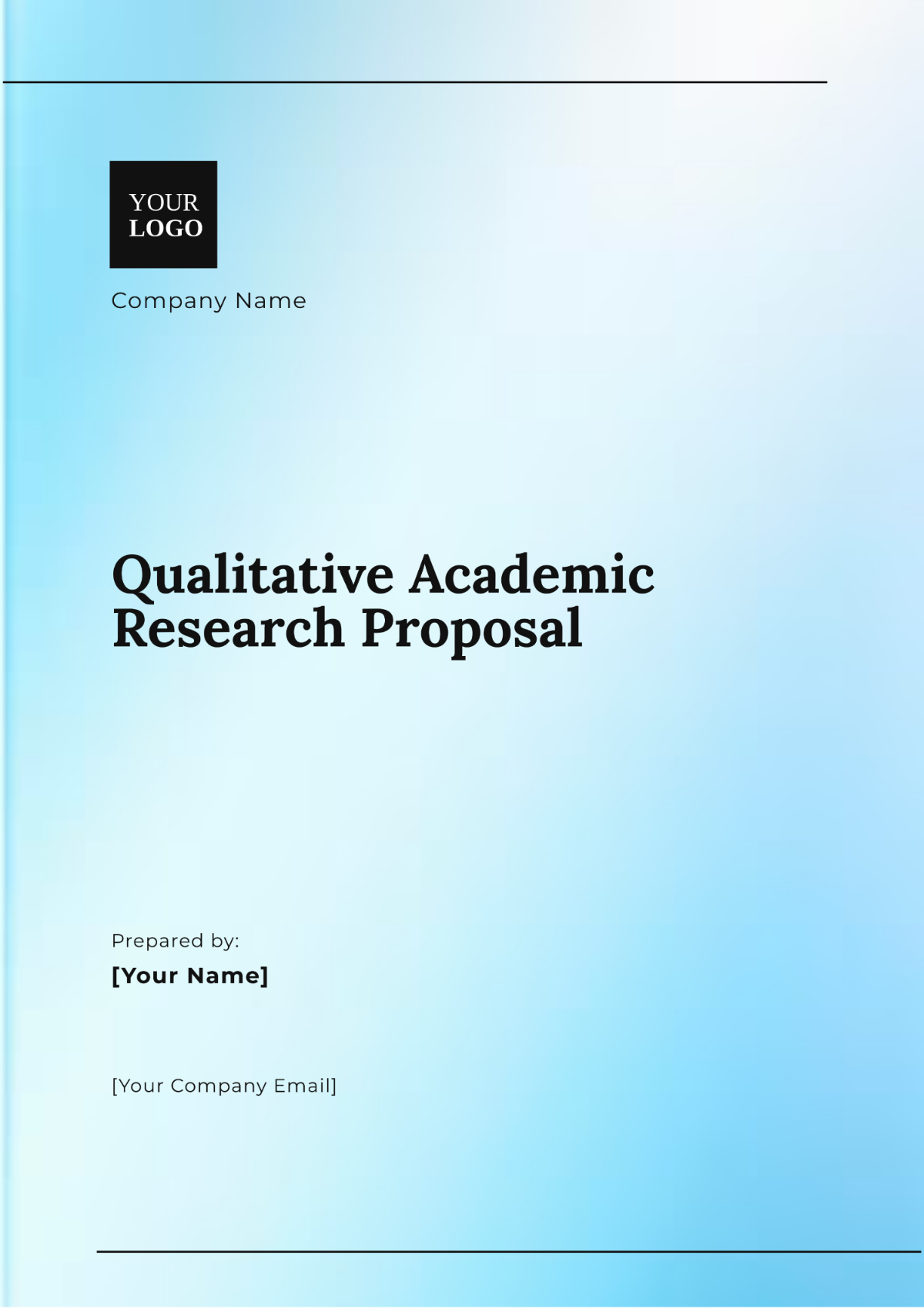 Free Qualitative Academic Research Proposal Template