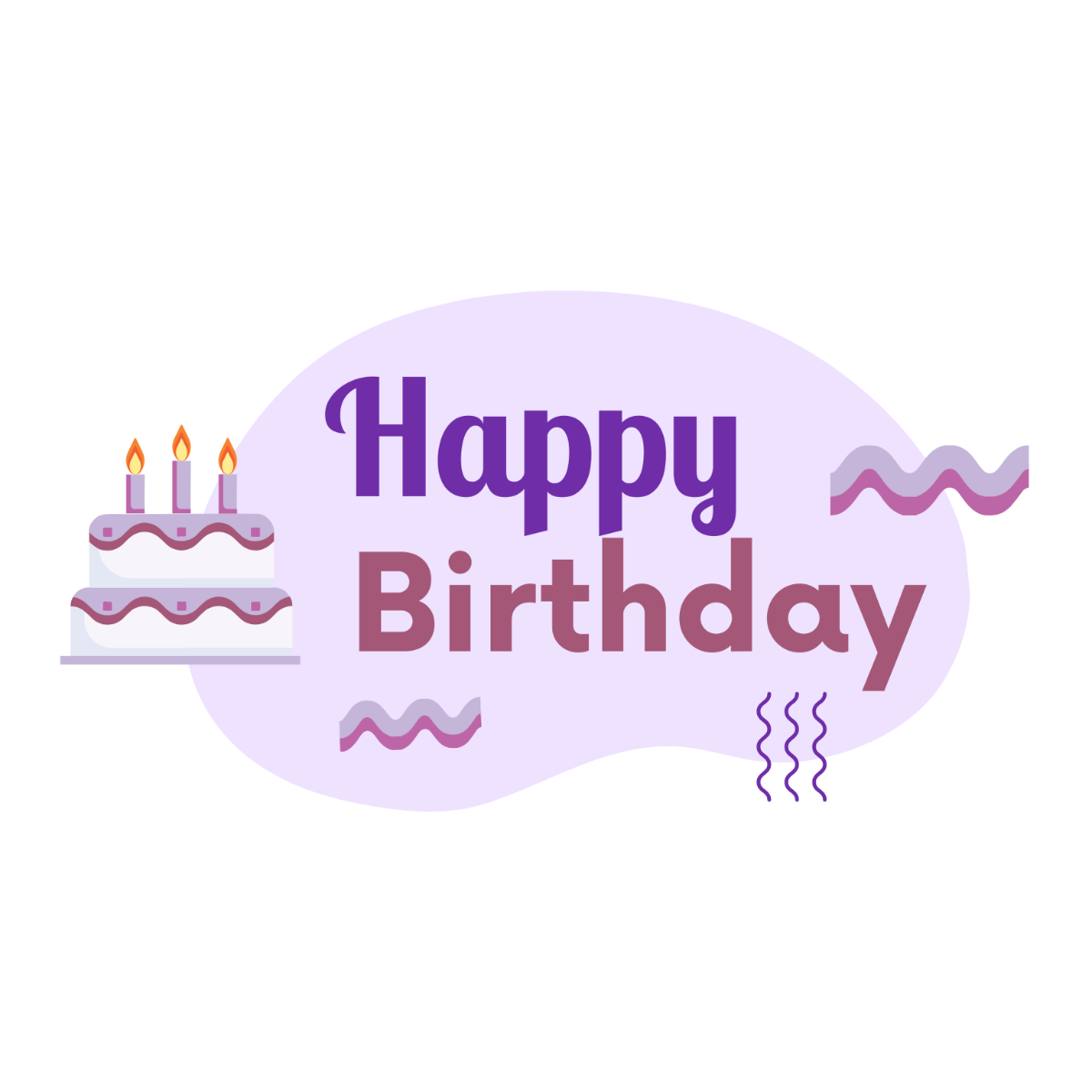 Typography Happy Birthday - Edit Online & Download