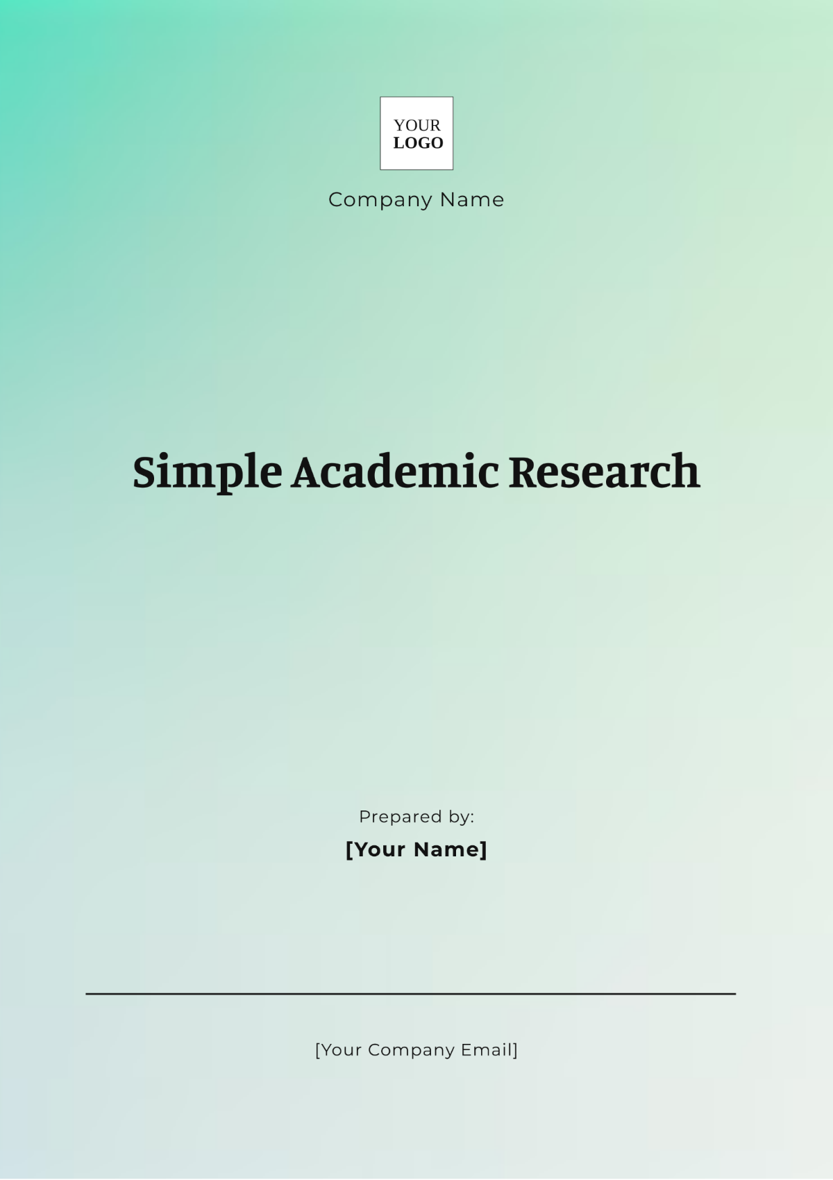 Simple Academic Research Template - Edit Online & Download