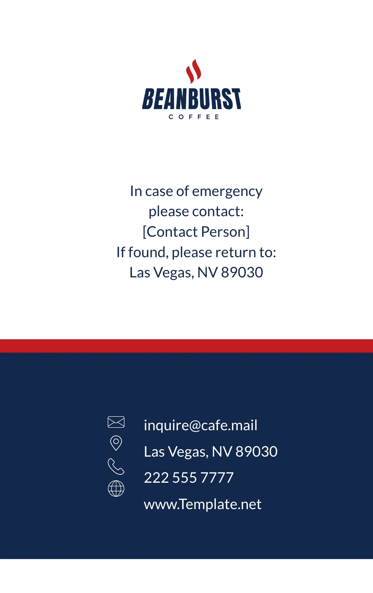 Free Cafe Company ID Card Template to Edit Online