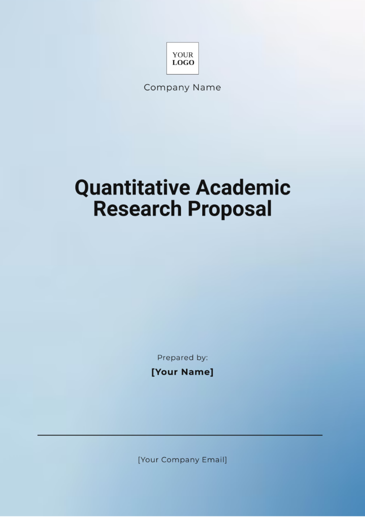 Free Quantitative Academic Research Proposal Template