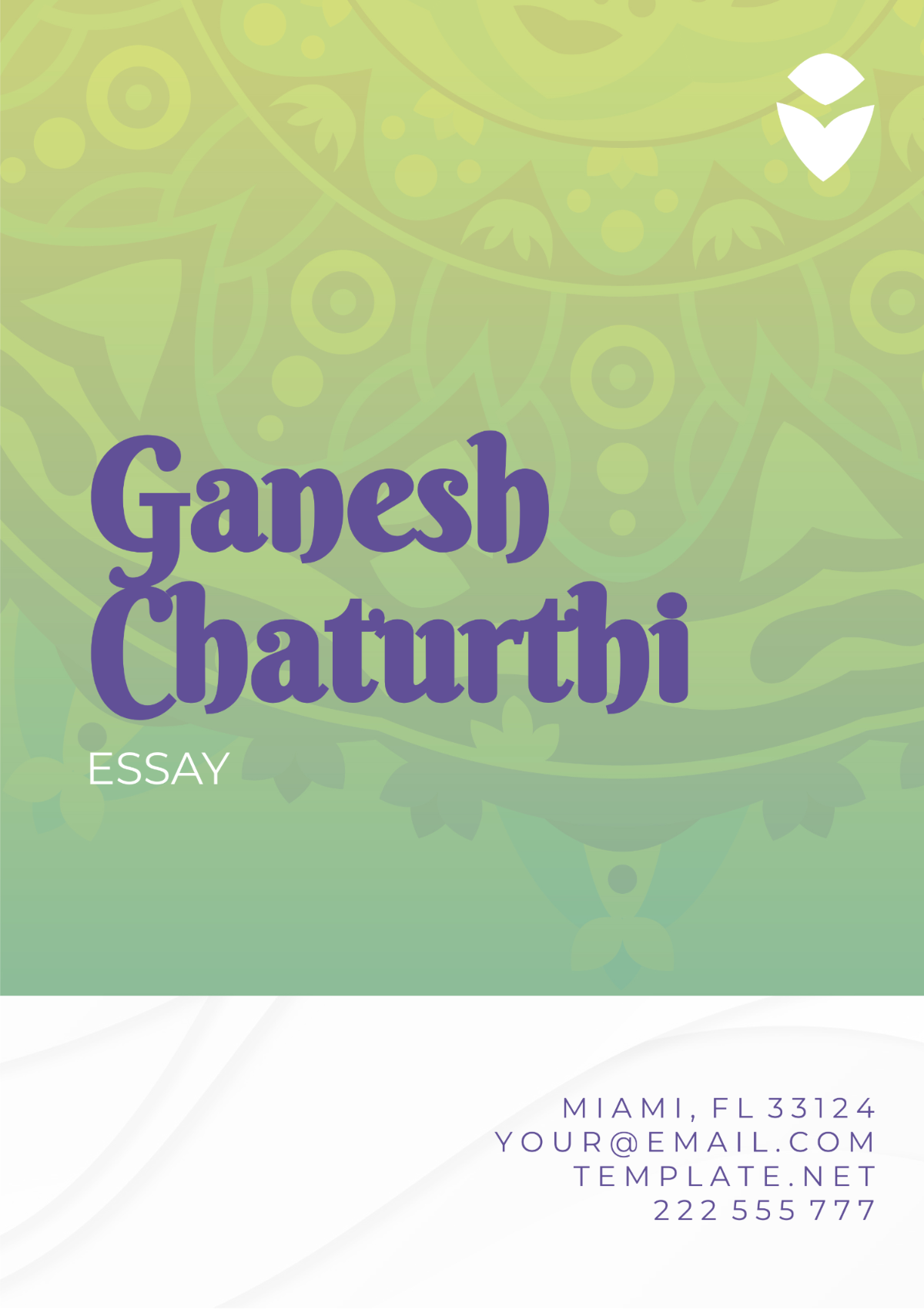 Ganesh Chaturthi Essay Template - Edit Online & Download