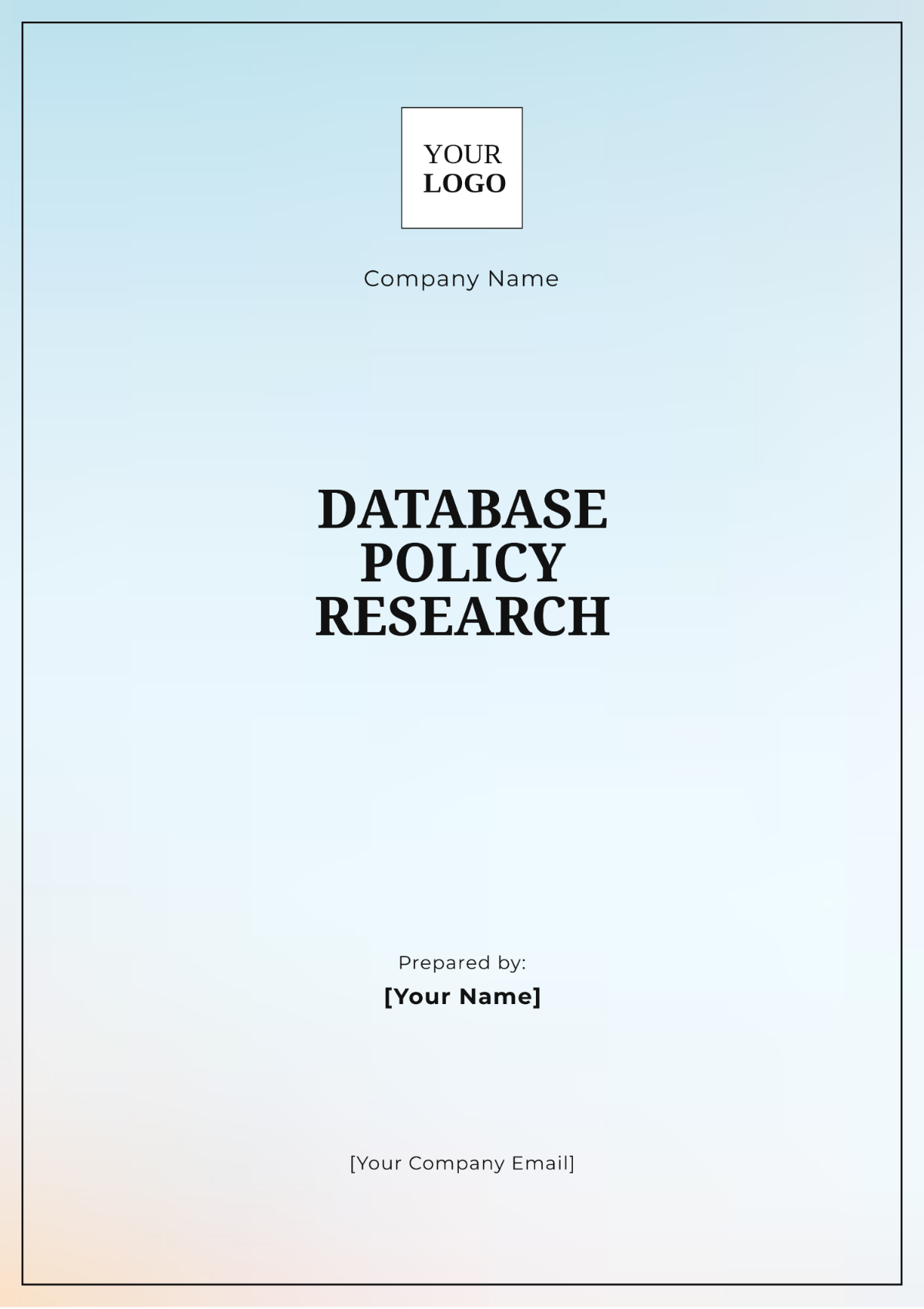 Database Policy Research Template - Edit Online & Download