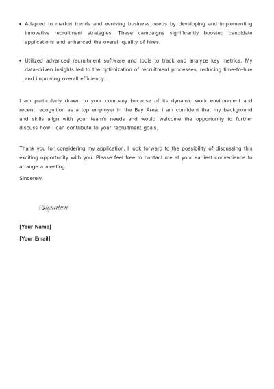 Free Employment Recruiter Cover Letter to Edit Online