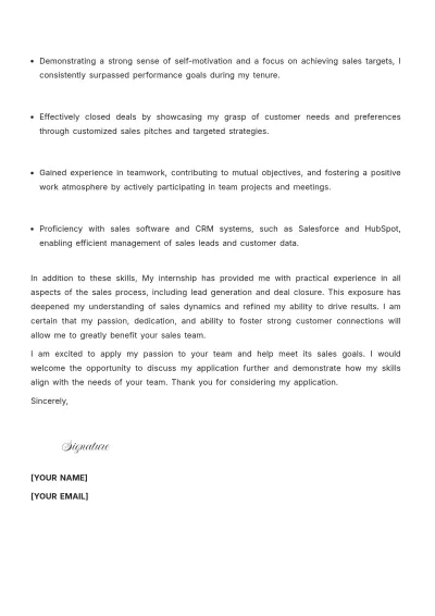 Free Entry Level Sales Representative Cover Letter to Edit Online