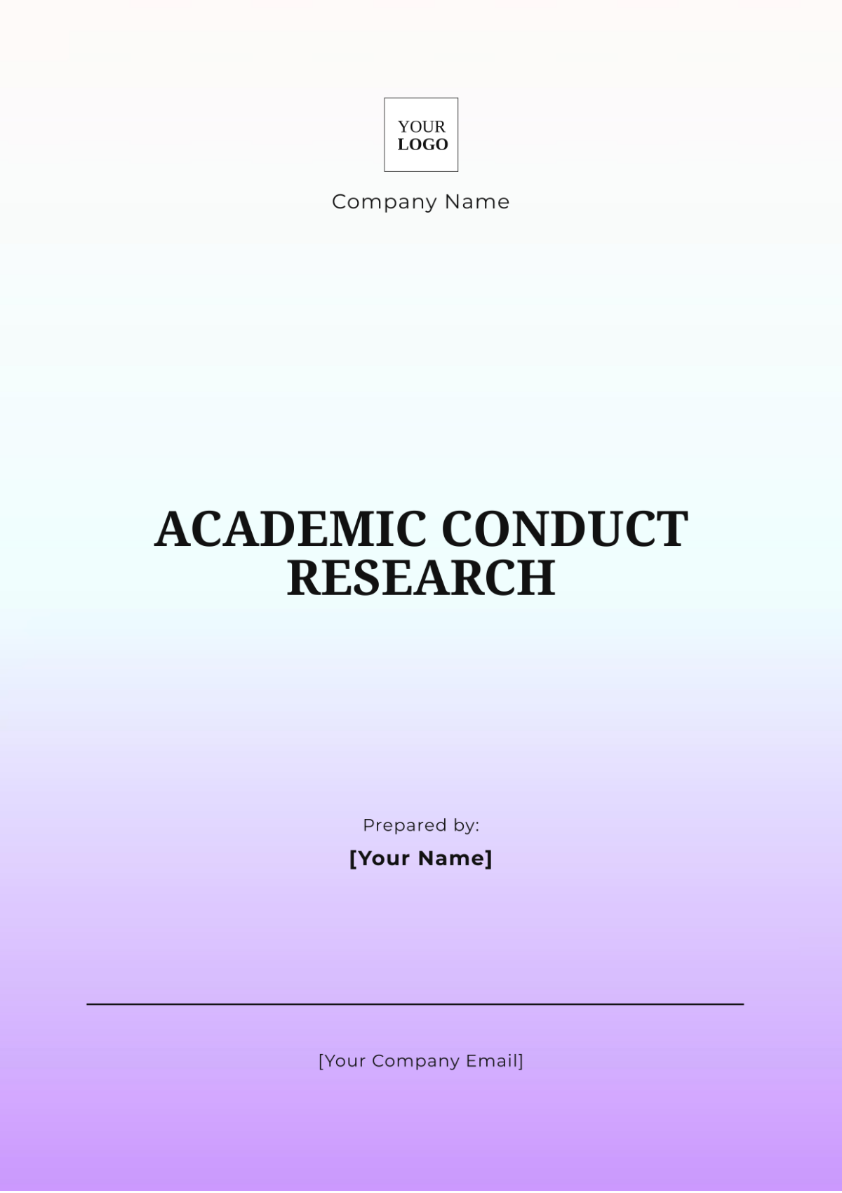 Free Academic Conduct Research Template