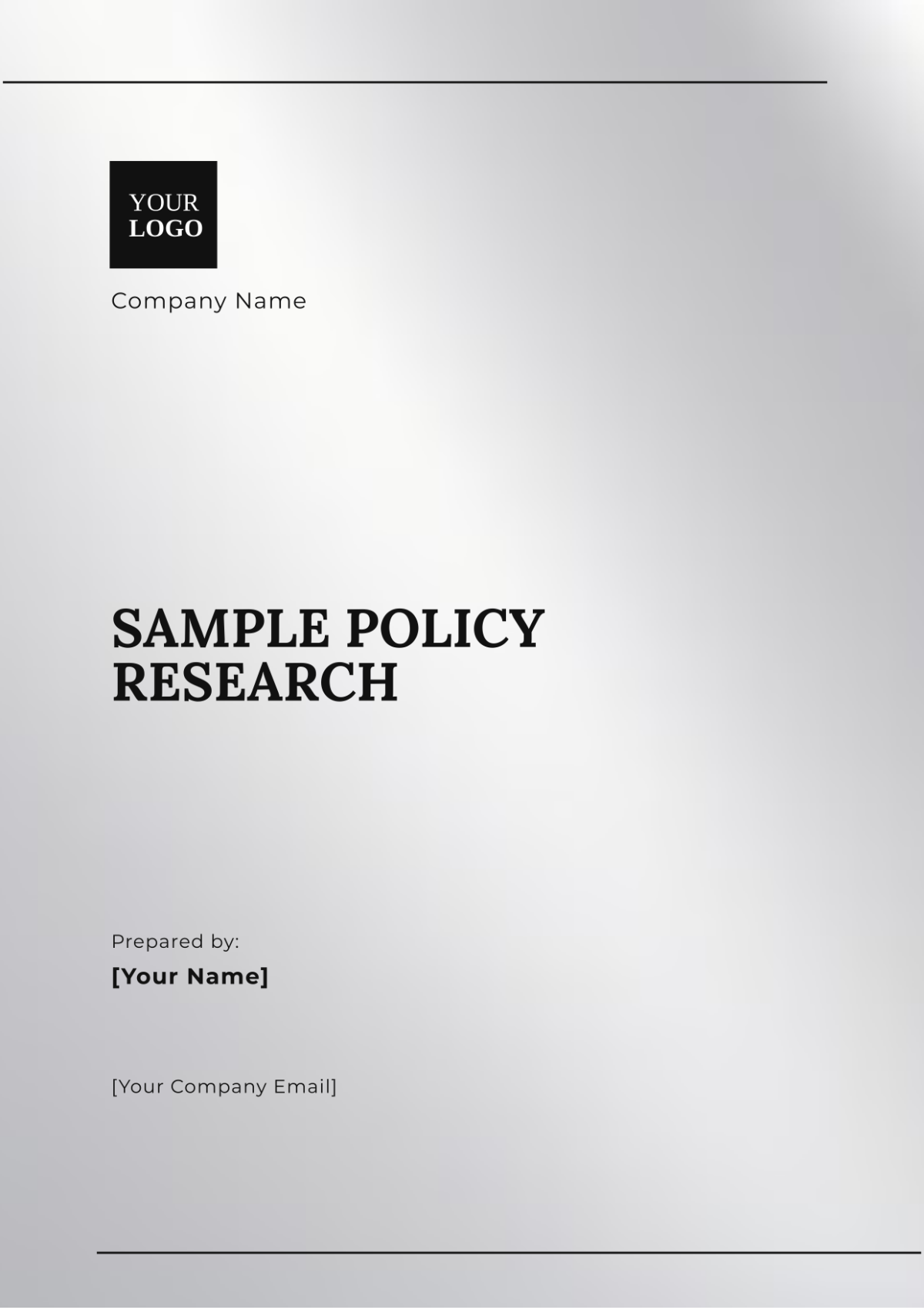 Sample Policy Research Template - Edit Online & Download