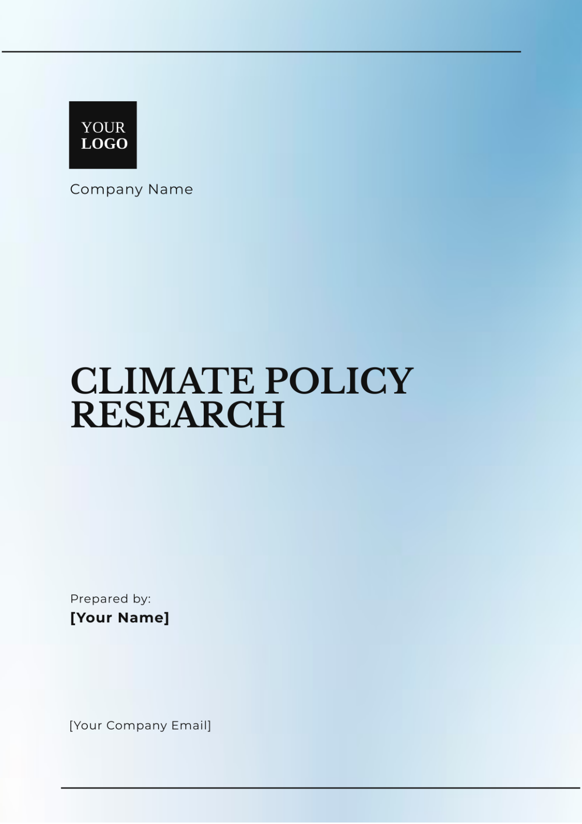 Climate Policy Research Template - Edit Online & Download