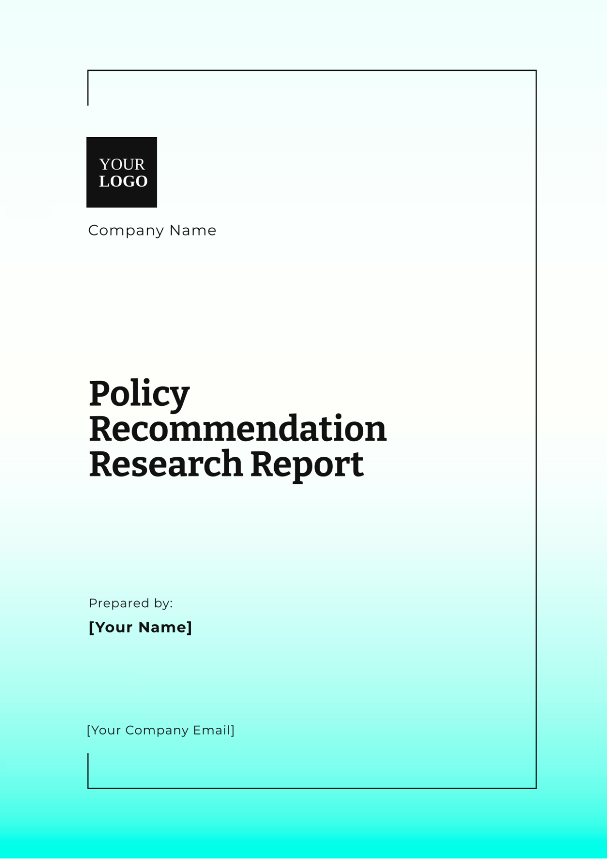 Policy Recommendation Research Report Template - Edit Online & Download