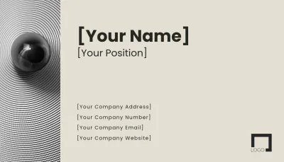 Free Monochrome Business Card Template to Edit Online