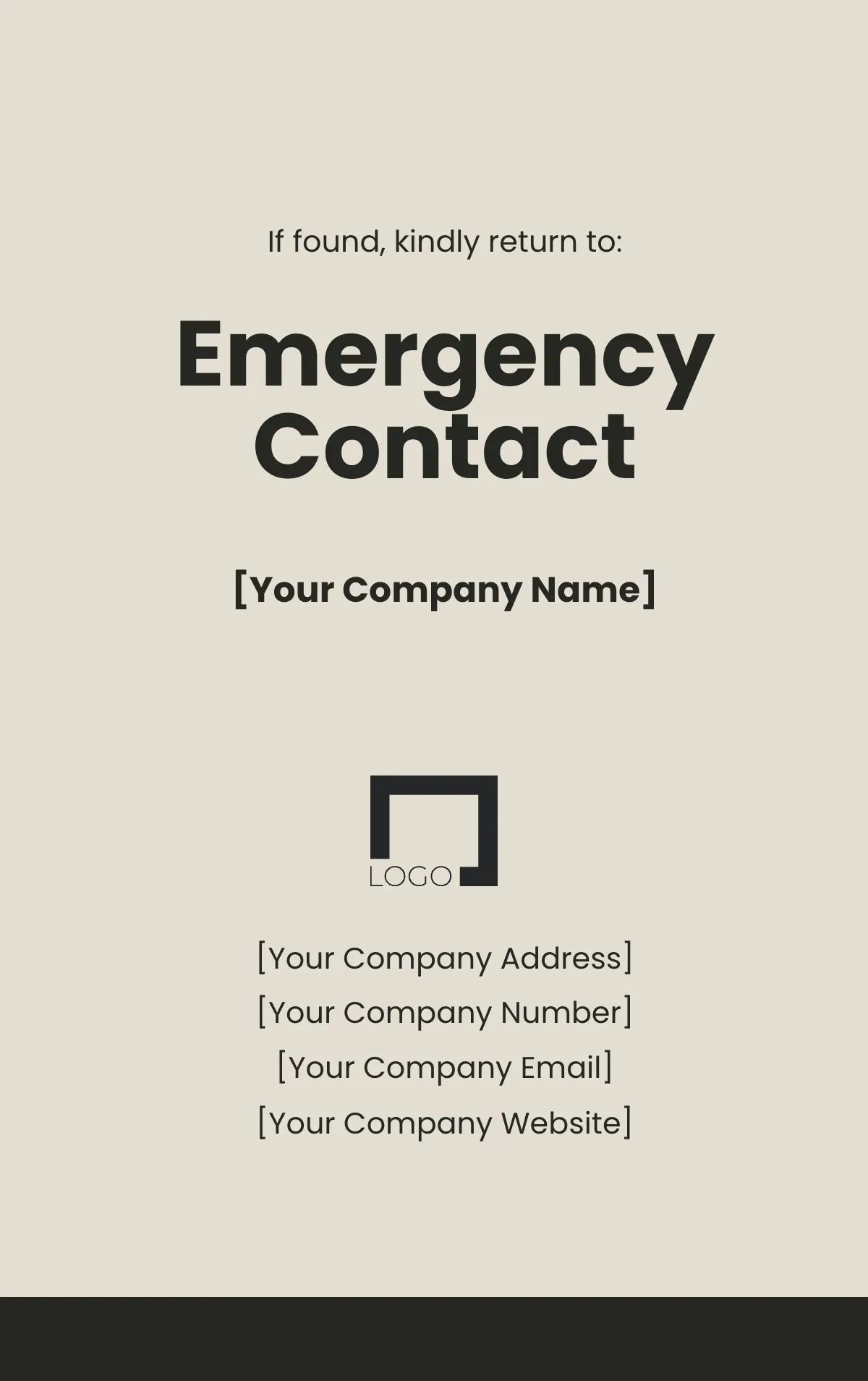 Free Monochrome ID Card Template to Edit Online