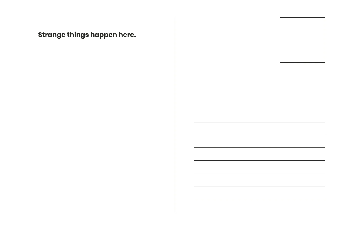 Free Monochrome Post Card Template to Edit Online