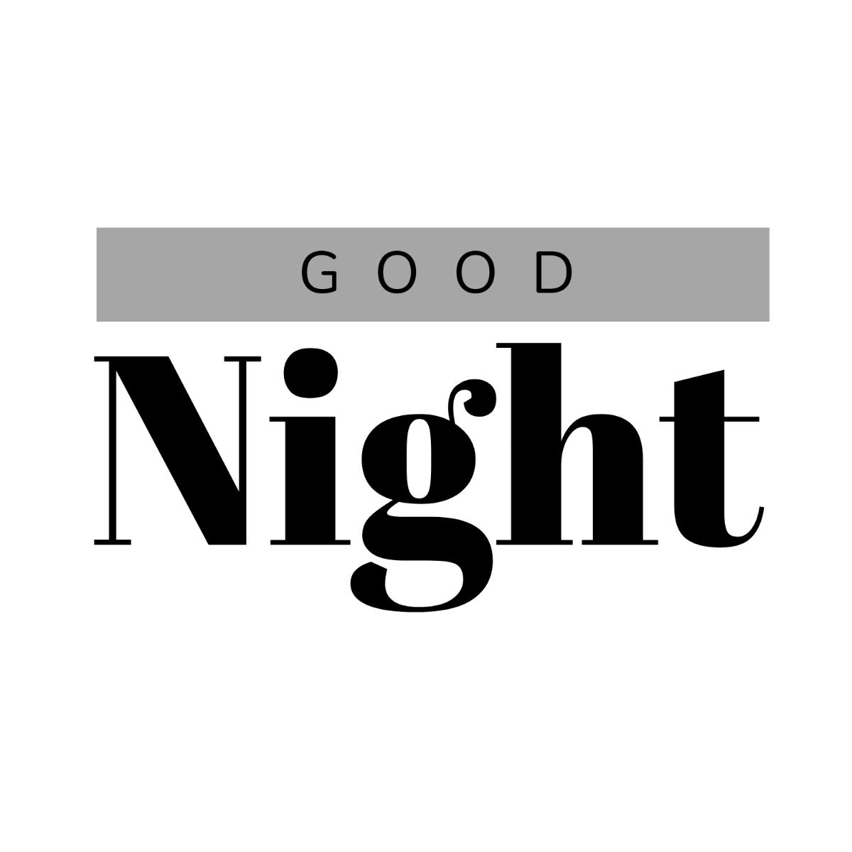 Simple Good Night Text - Edit Online | Template.net