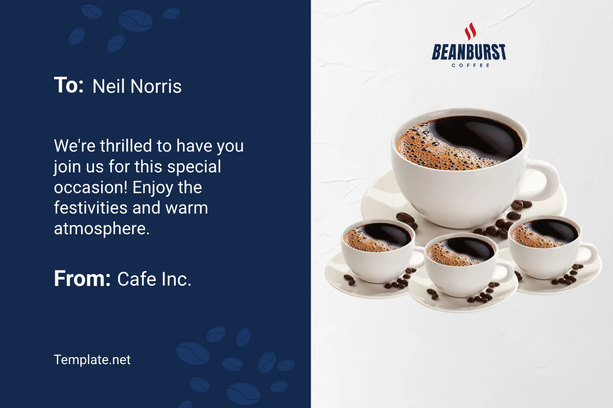 Free Cafe Special Event Postcard Template to Edit Online