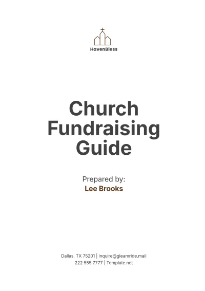Free Church Fundraising Guide Template to Edit Online