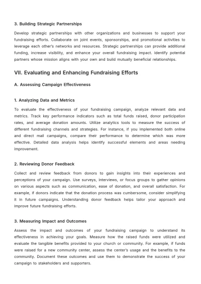 Free Church Fundraising Guide Template to Edit Online