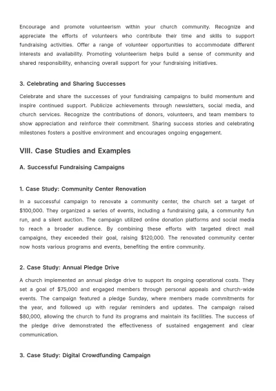 Free Church Fundraising Guide Template to Edit Online