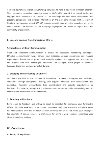 Free Church Fundraising Guide Template to Edit Online