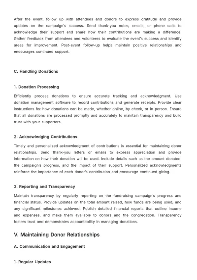 Free Church Fundraising Guide Template to Edit Online