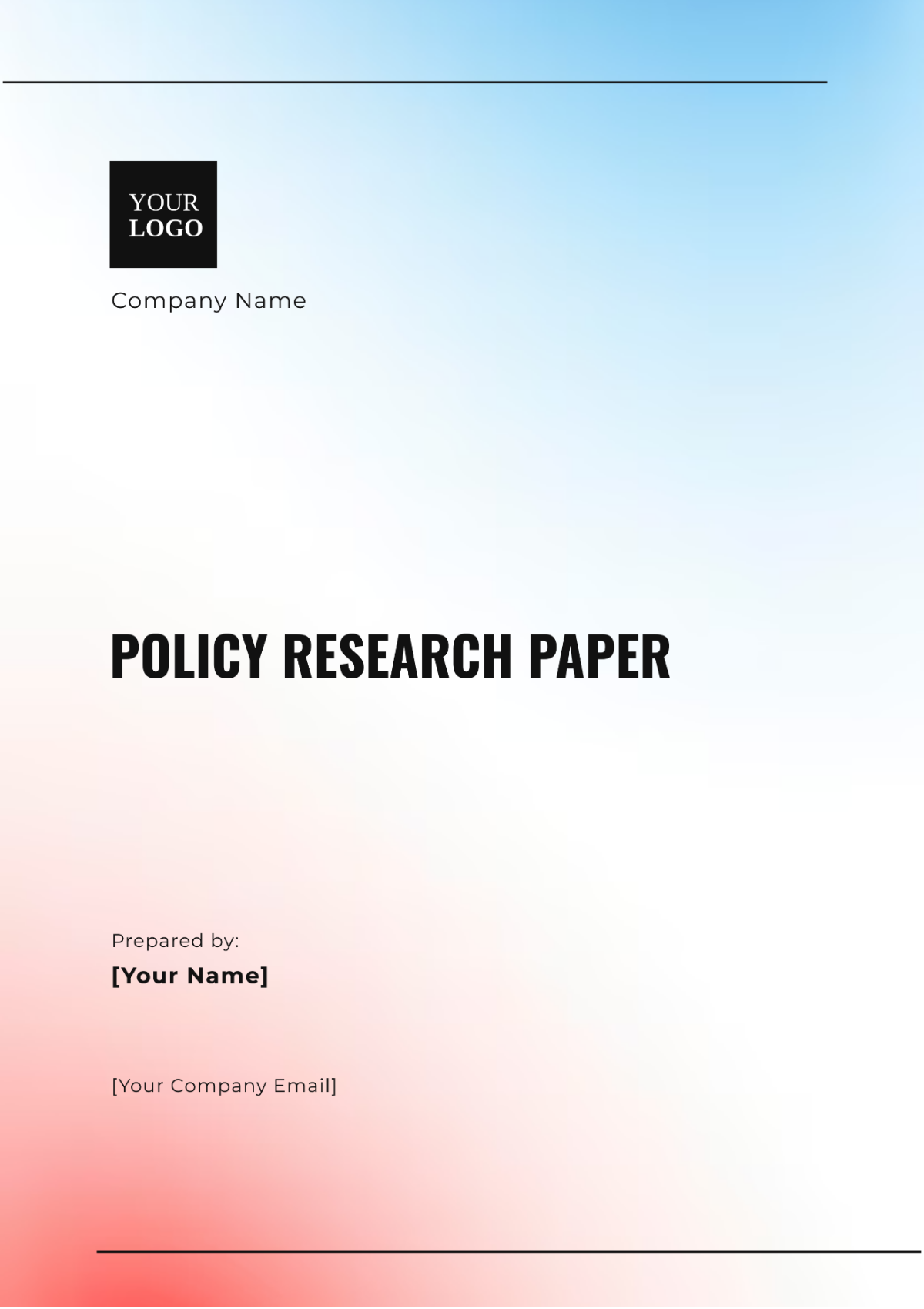 Policy Research Paper Template - Edit Online & Download