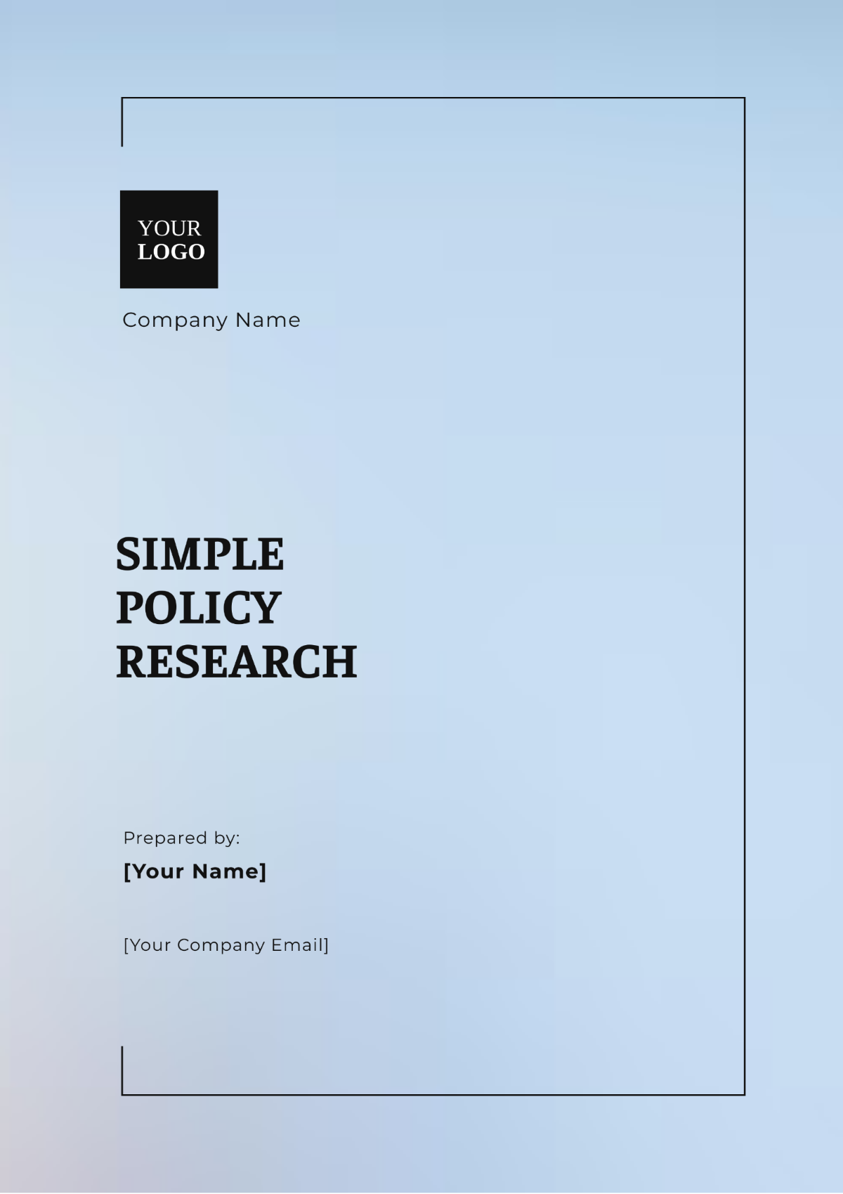 Simple Policy Research Template - Edit Online & Download