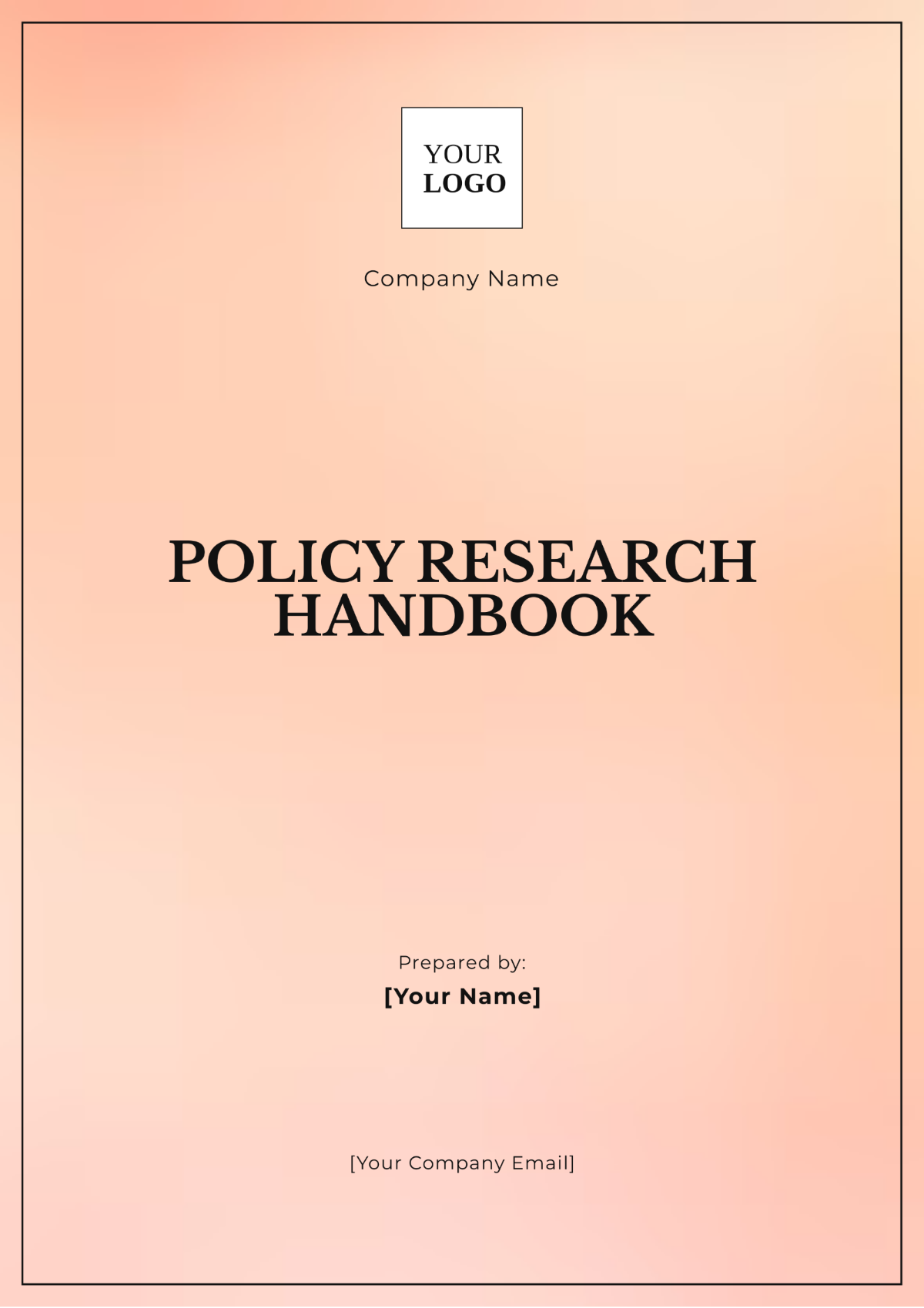 Policy Research Handbook Template - Edit Online & Download