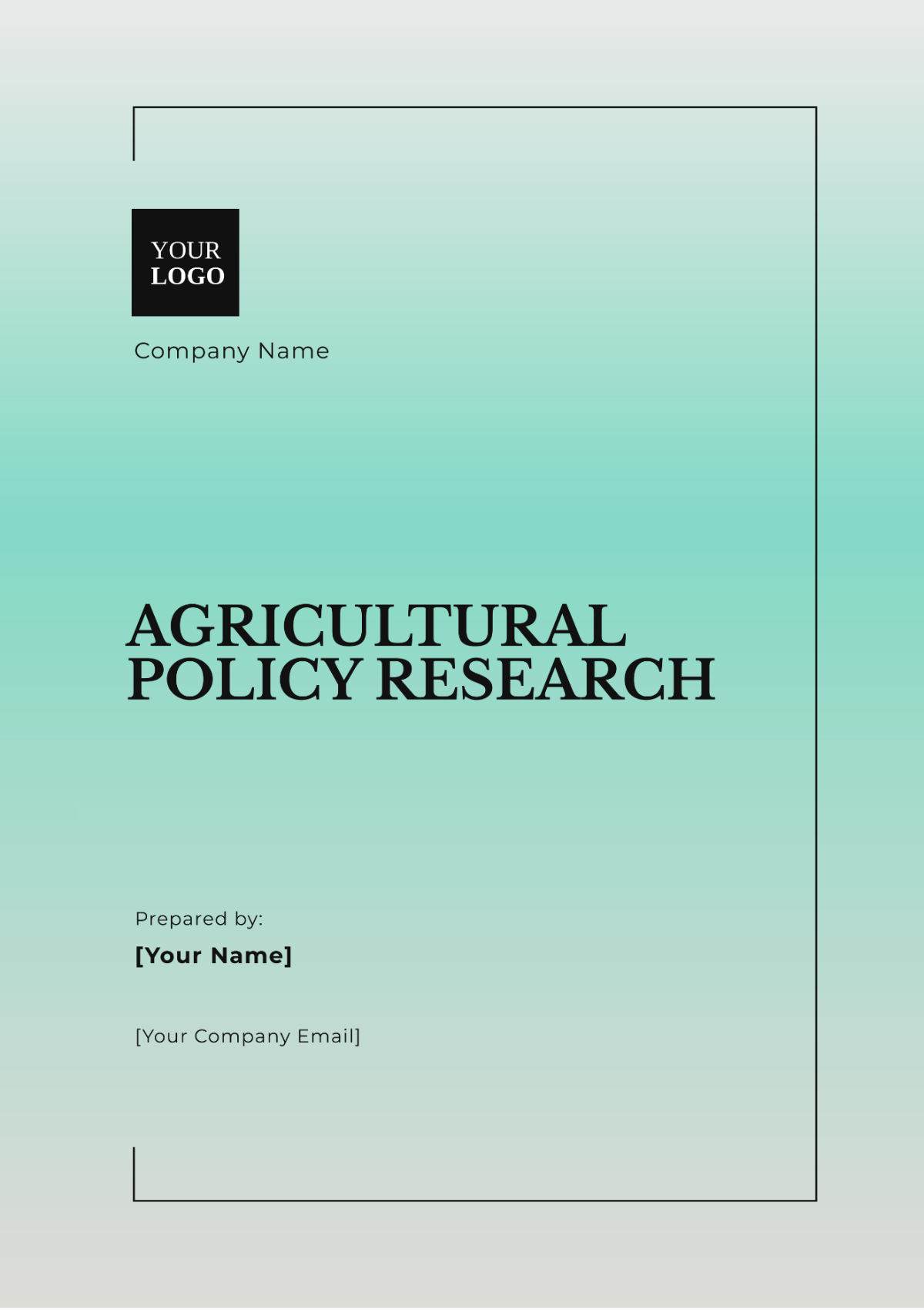 Agricultural Policy Research Template - Edit Online & Download