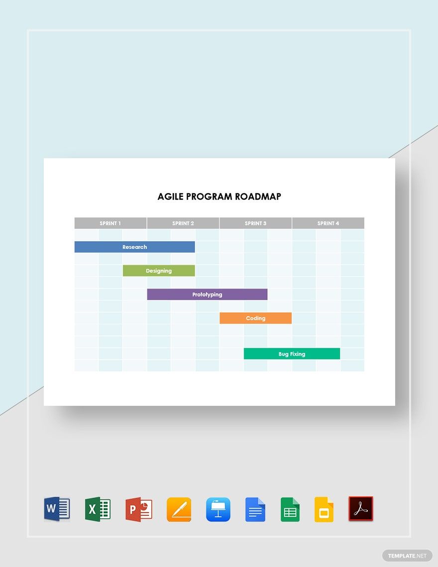 Agile Program Roadmap Template in Word, Google Docs, Excel, PDF, Google Sheets, Apple Pages, PowerPoint, Google Slides, Apple Keynote