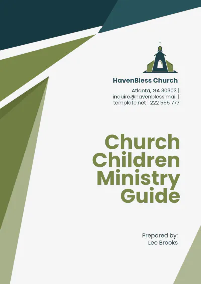 Free Church Children Ministry Guide Template to Edit Online