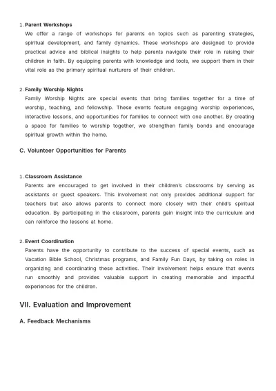 Free Church Children Ministry Guide Template to Edit Online