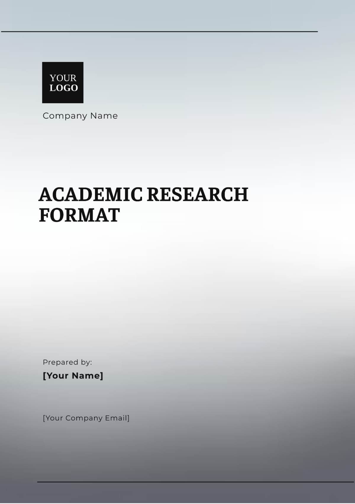 Free Academic Research Format Template