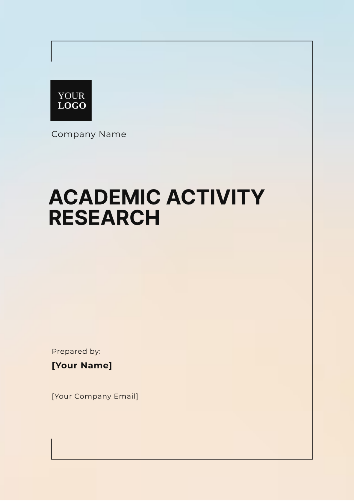 Free Academic Activity Research Template