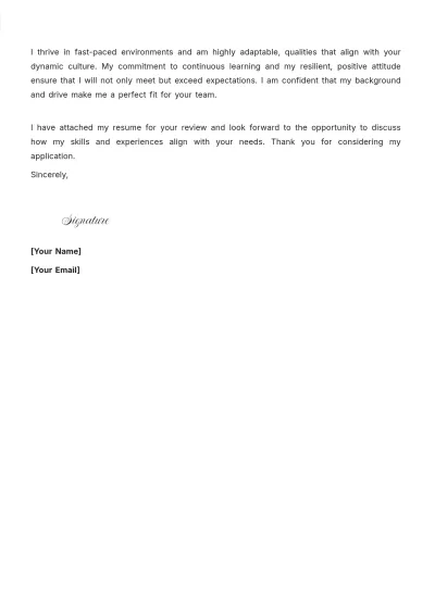 Free Company Sales Representative Cover Letter to Edit Online