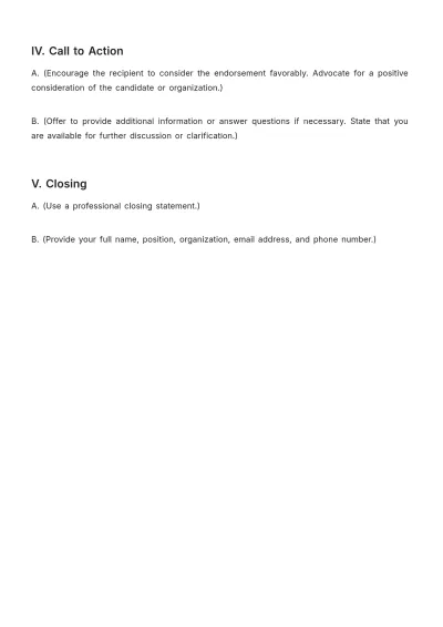 Free Blank Church Endorsement Letter Template to Edit Online