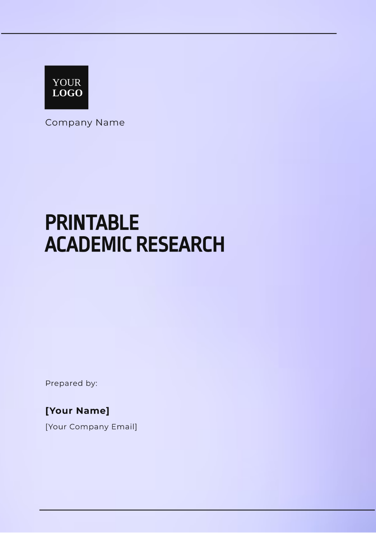 Free Printable Academic Research Template