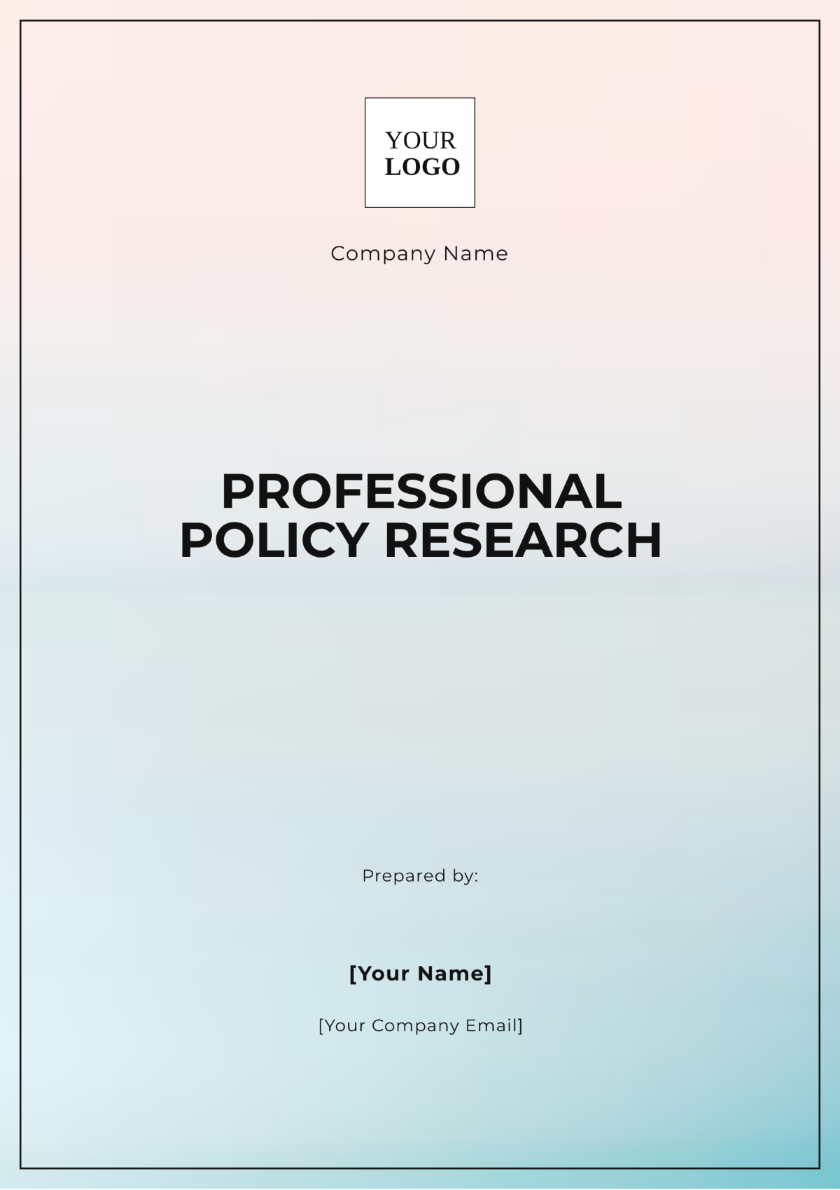 Professional Policy Research Template - Edit Online & Download