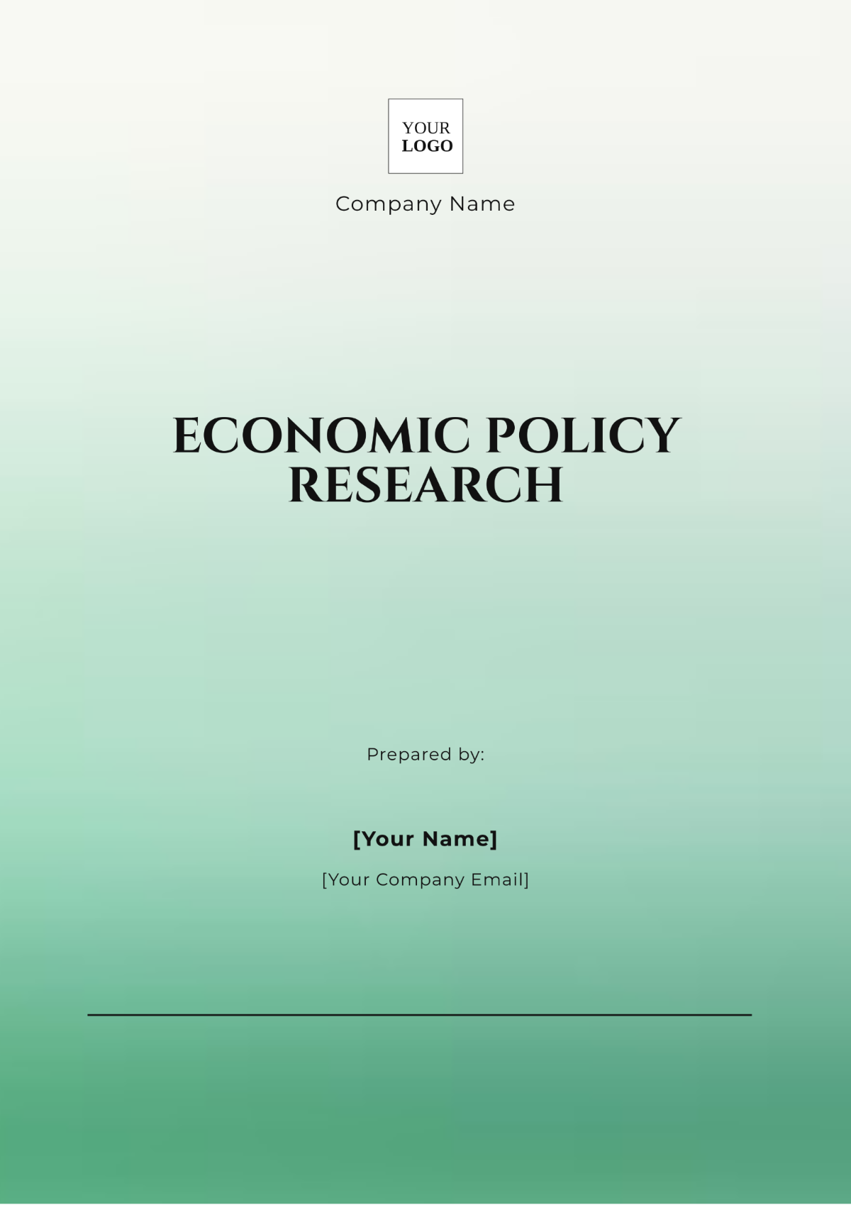 Economic Policy Research Template - Edit Online & Download