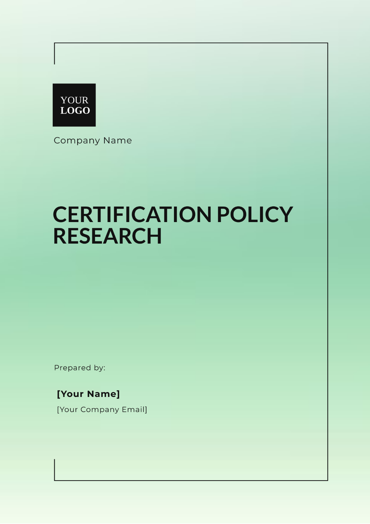 Certification Policy Research Template - Edit Online & Download