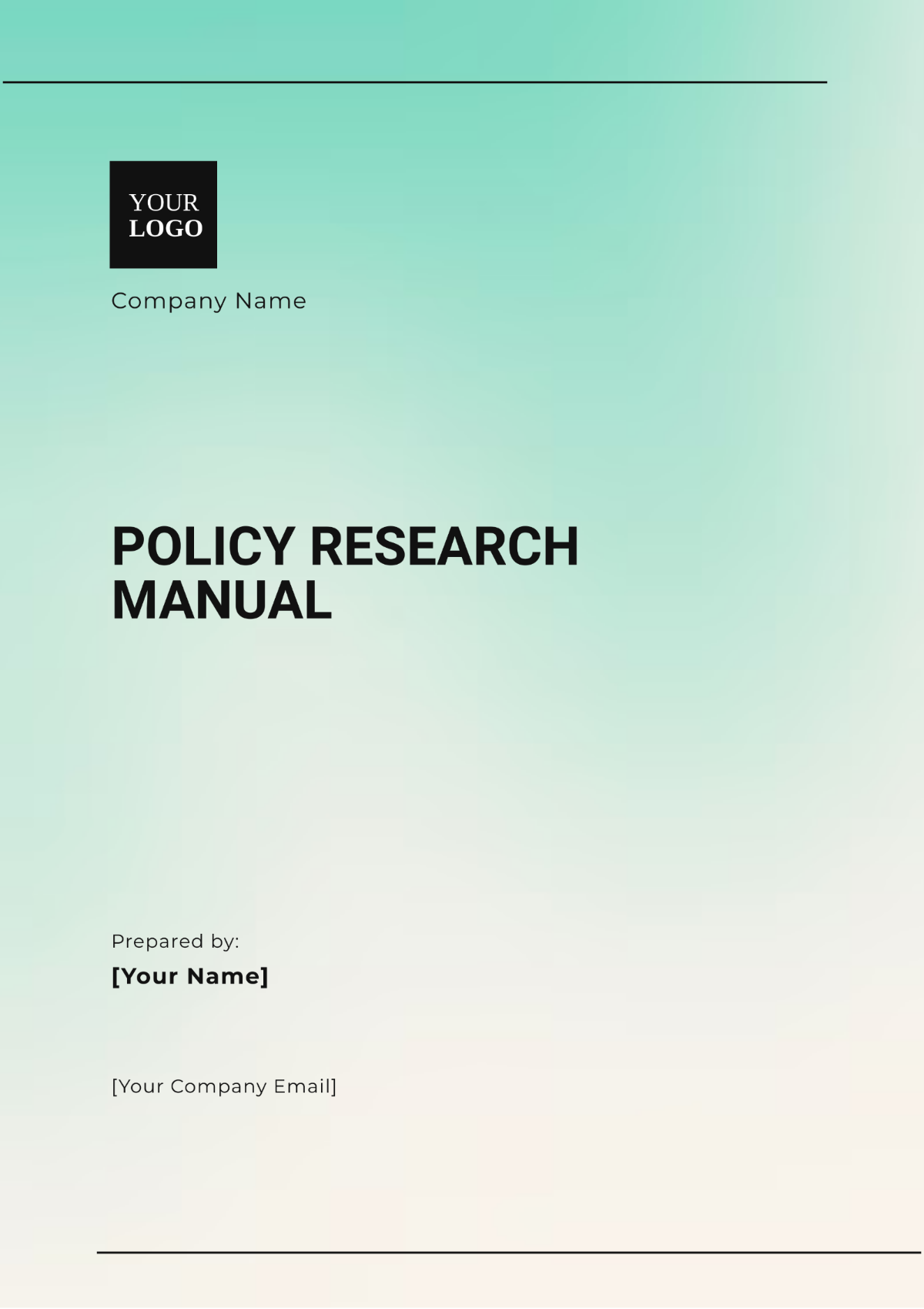 Policy Research Manual Template - Edit Online & Download