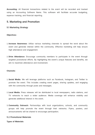 Free Simple Church Event Proposal Template to Edit Online