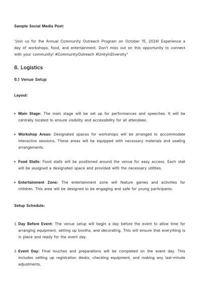 Free Simple Church Event Proposal Template to Edit Online