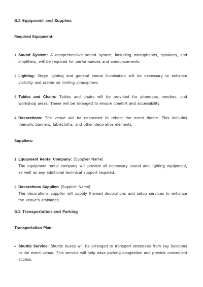Free Simple Church Event Proposal Template to Edit Online