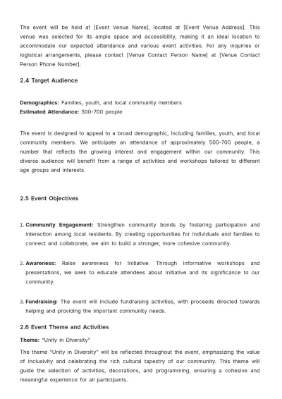Free Simple Church Event Proposal Template to Edit Online