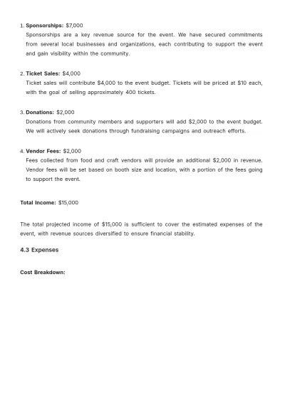 Free Simple Church Event Proposal Template to Edit Online