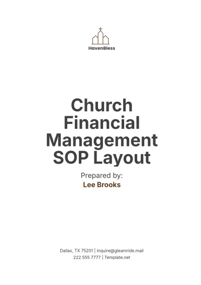 Free Church Financial Management SOP Layout Template to Edit Online