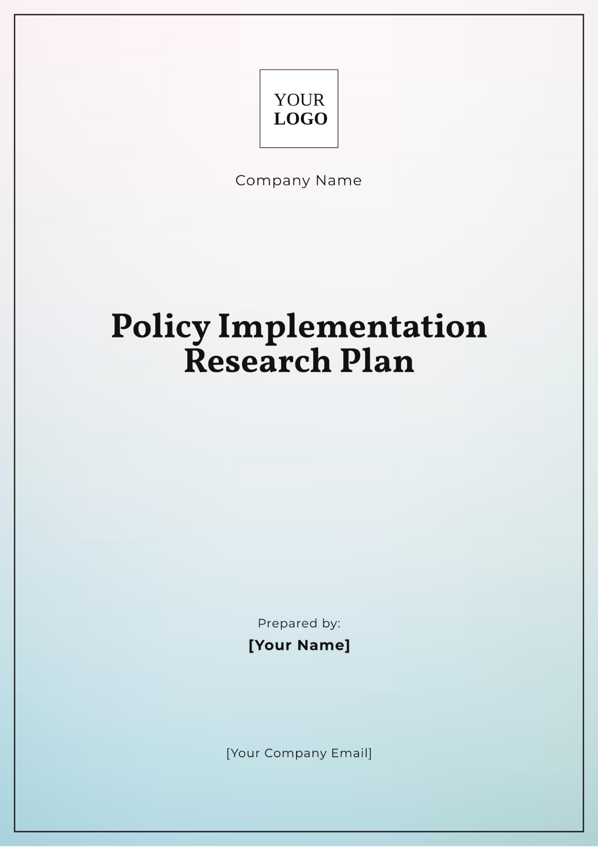 Policy Implementation Research Plan Template - Edit Online & Download