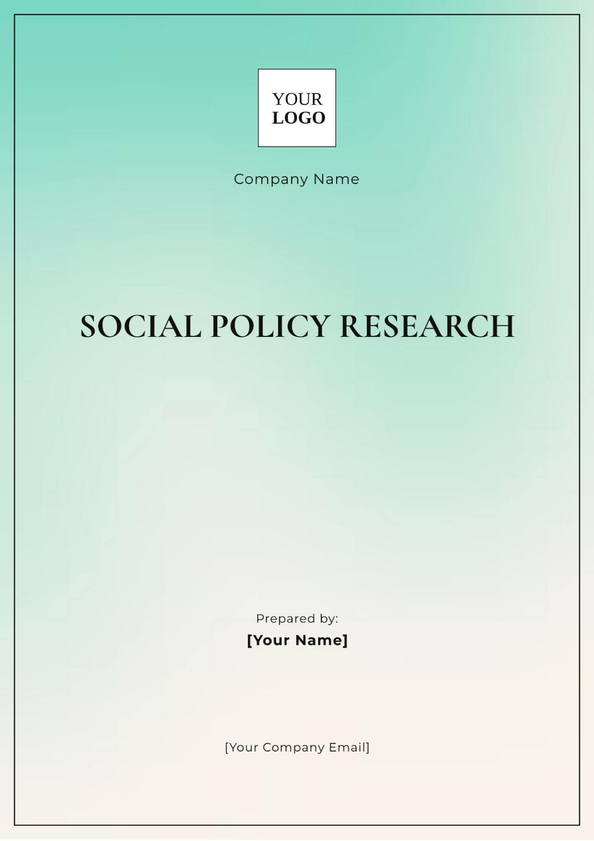 Social Policy Research Template - Edit Online & Download