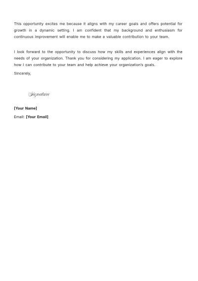 Free Employment Associate Cover Letter to Edit Online