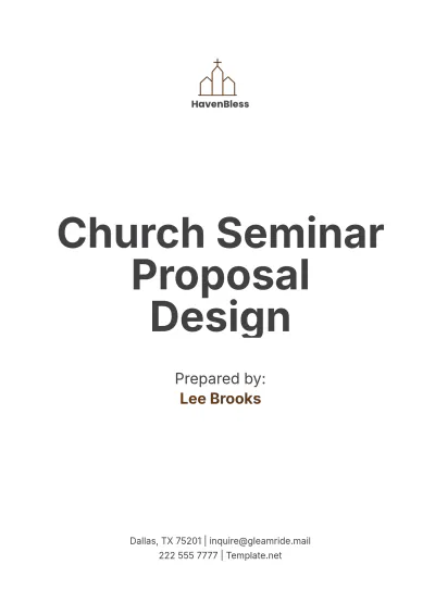 Free Church Seminar Proposal Design Template to Edit Online